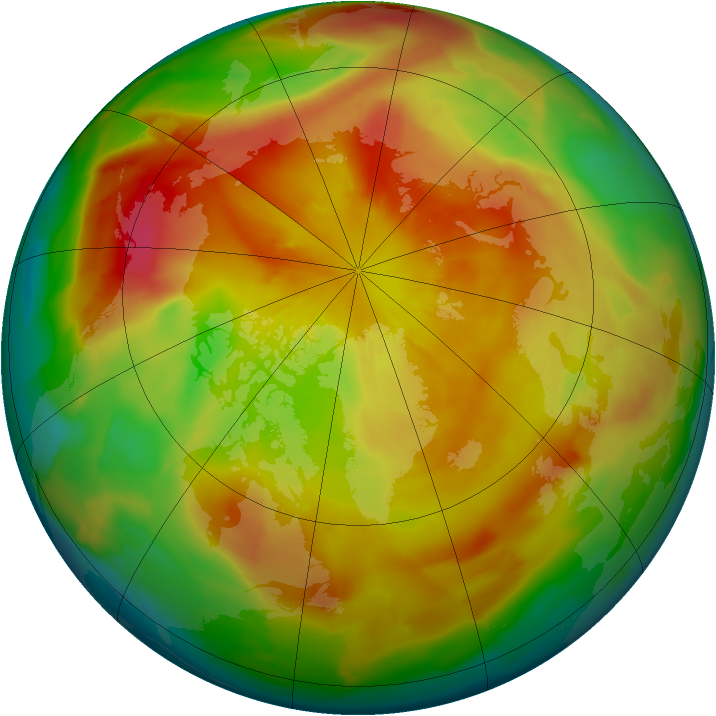 Arctic ozone map for 10 April 2013